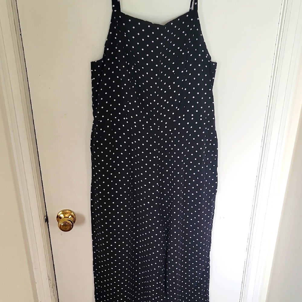 Chic Black and White Polka Dot Jumpsuit